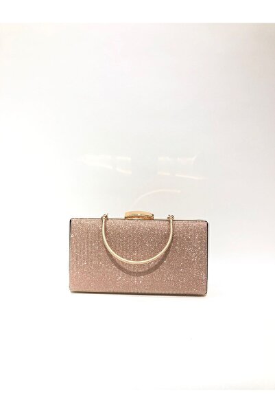 womenacs Powder Rose Color Big Stone Material Evening Dress Portfolio Clutch ...