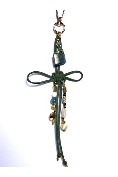 She Sells Handmade Suede String Lucky Charm |   Purple and Khaki Green Color ...