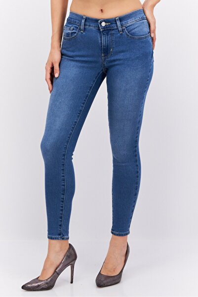 Levi's Women Super Skinny Fit Washed Stretchable Denim, Blue