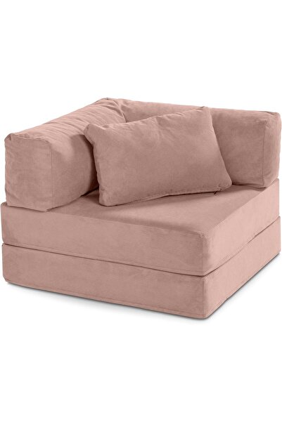 puffiber Tekli Köşe Koltuk,Döüştürülebilir Yer Yatağı 100x100 cm