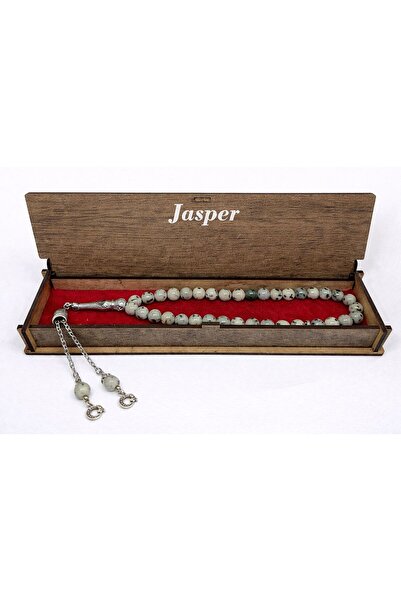 UMUTSONLİNE سبحة من حجر الجاسبر الطبيعي، موديلات في علبة، هدية