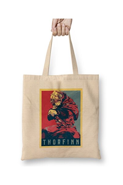 Toyaso Vinland Saga Thorfinn Political Anime White Cloth Bag Long Handle Shop...