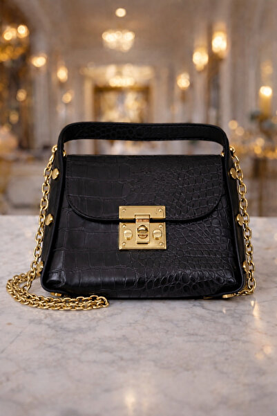 ECRİN LUX ÇANTA Kadın Deri Zincirli El Çantası