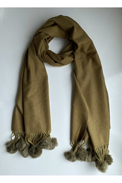 GOX Winter Shawl with Pompoms