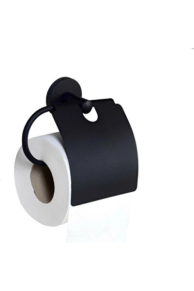 Zethome Paslanmaz Duvara Monte Siyah Kapaklı Kağıtlık