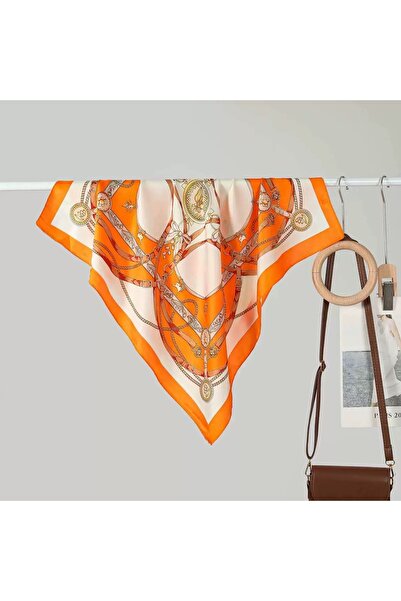 Inno Eșarfă premium din satin cu model, 70x70 cm