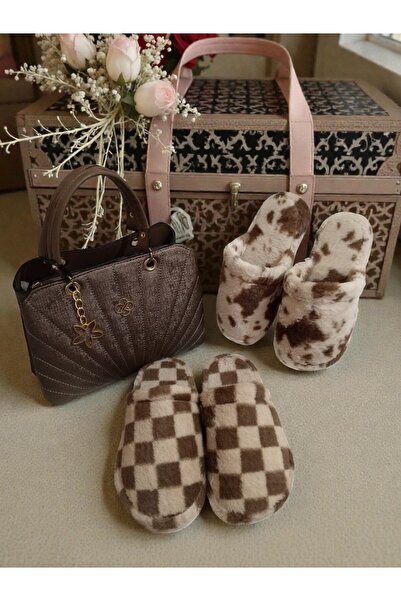 SETORİA Çeyizlik 2'Li Terlik ve Çanta Bohça Seti