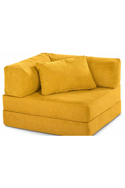 puffiber Tekli Köşe Koltuk,Döüştürülebilir Yer Yatağı 100x100 cm