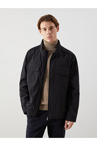 LC Waikiki LCWAIKIKI Herrenmantel mit klassischem Standardmuster und Stehkragen