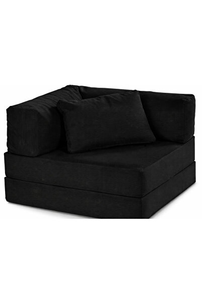 puffiber Tekli Köşe Koltuk,Döüştürülebilir Yer Yatağı 100x100 cm