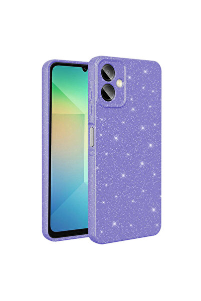 TechTrove Galaxy A07 İçin Uyumlu Kamera Korumalı Parlak Simli Lüks Kapak