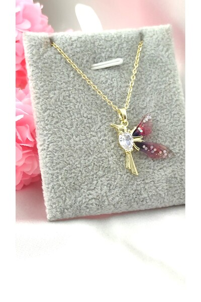 DİAVENTA TAKI VE AKSESUAR 316L Steel Hummingbird Joy Freedom Symbol Model Gol...