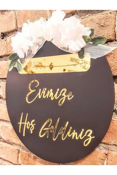 PSAcraft Kapı Süsü Siyah Ve Gold Size Özel