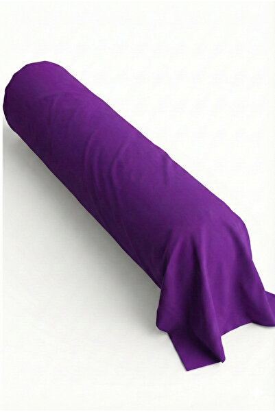 Maki Home Makiteks 100% Cotton 85X185 cm Purple Large Size Sausage Pillowcase