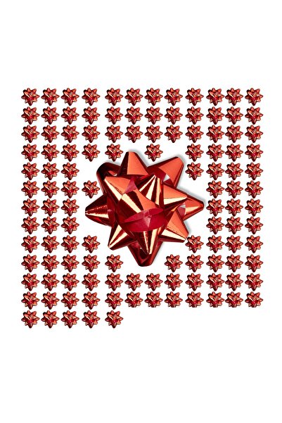 Relaxdays Set of 100 Gift Bows, Relaxdays, red, 2 x 5 cm