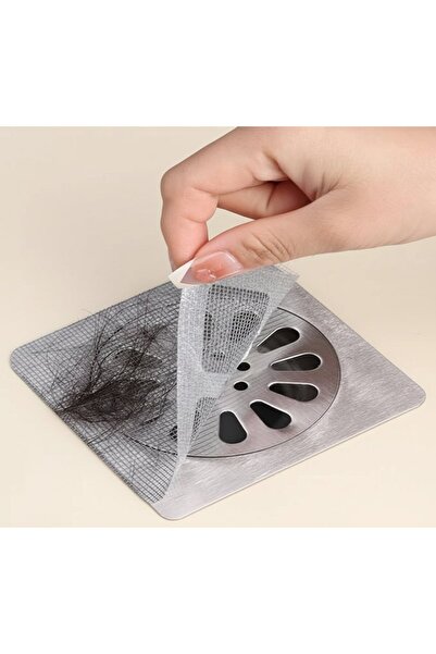 M2Dizayn 10 Adet Lavabo ve Duş Gider Süzgeci - Yapışkanlı Tek Kullanımlık Saç...