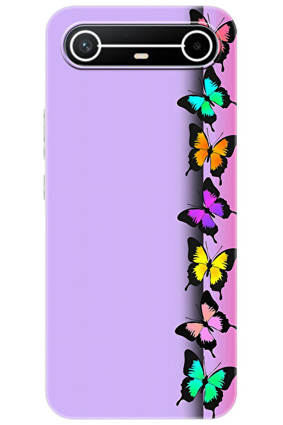 Ceppare Tecno Spark Slim 5G (KM9) Uyumlu Kılıf Desen Baskılı Silikon Kelebek ...