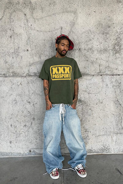 CLASSY.MODA Unisex Crew Neck Front Lettering Printed Oversized Streetwear T-S...