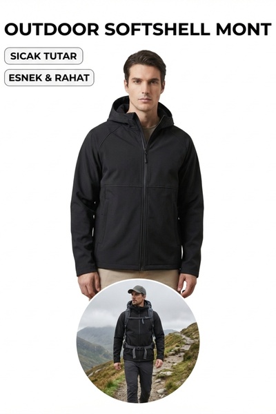 DKECCI cu glugă Jachetă tactică softshell pentru exterior, neagră, rezistentă...