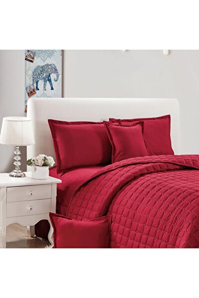 Primo Plus Red microfiber 6-piece compressed comforter set