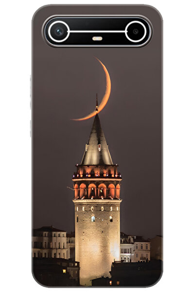 Ceppare Tecno Spark Slim 5G (KM9) Uyumlu Kılıf Desen Baskılı Silikon Galata K...