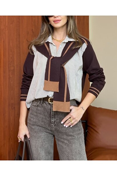 Burcia Knitwear Detailed Shirt