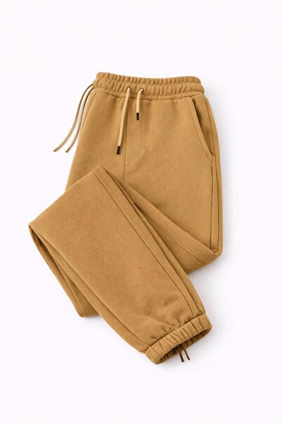 MARKATEM Buy Elastic and Lace-Up Eşortman Altı Joger Pants, 3-Thread Ribbed E...