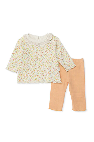 Bebetto , Kız, Sweatshirt-Patiksiz Alt, Çiçek Baskılı, House Of Birds, Fırfır...