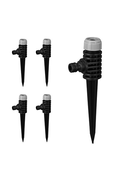 Relaxdays Aspersor pentru gazon, 5 bucăți, rază de acțiune 30 m, plastic, con...