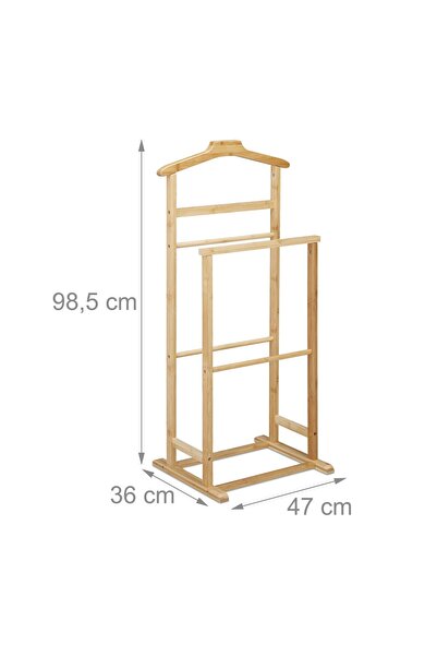Relaxdays portmanteau, made of bamboo, , 98.5 x 47 x 36 cm