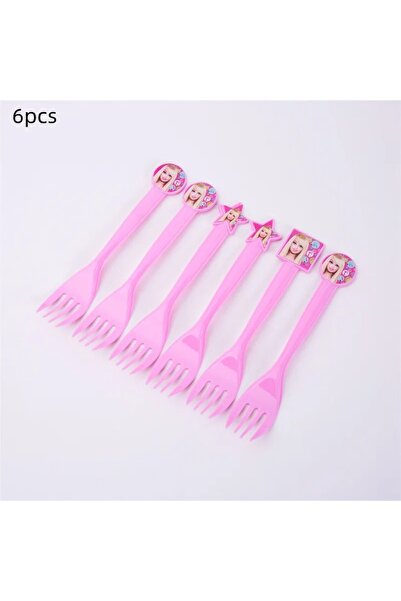 Miniso as picture fork-6pcs Cartoon Princess Girls Pink Birthday Party Balloo...