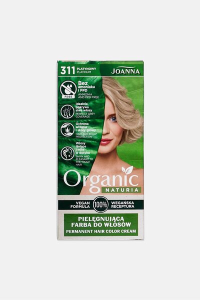 JOANNA Naturia Organic Vegan Hair Dye 311 Platinum, 100g