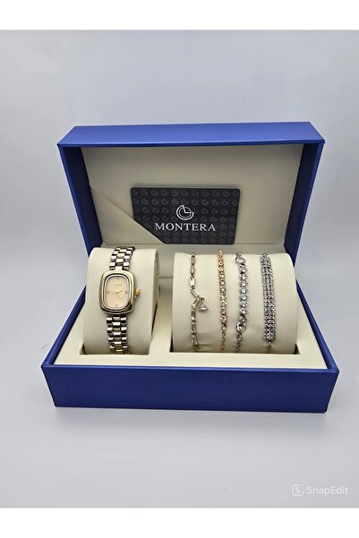 HNOF The women's watch and bracelet set on display is an elegant and luxuriou...