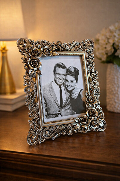 Hanlar Home Rama decorativa cu motiv trandafir Gülşah 15x20 cm