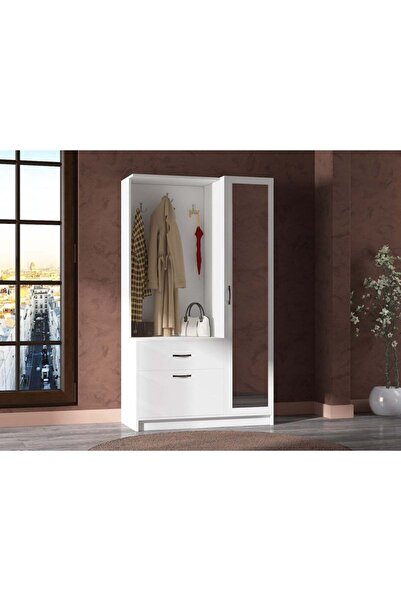 Generic Modern entryway wardrobe with mirror and practical storage