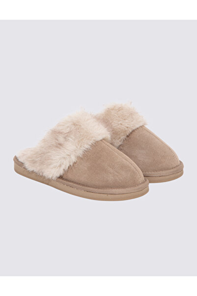 Marks & Spencer Süet Görünümlü Kürklü Terlik