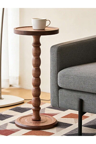 Mtanvxay طاولة قهوة خشبية عتيقة صغيرة متعددة الاستخدامات، طاولة جانبية للأريك...