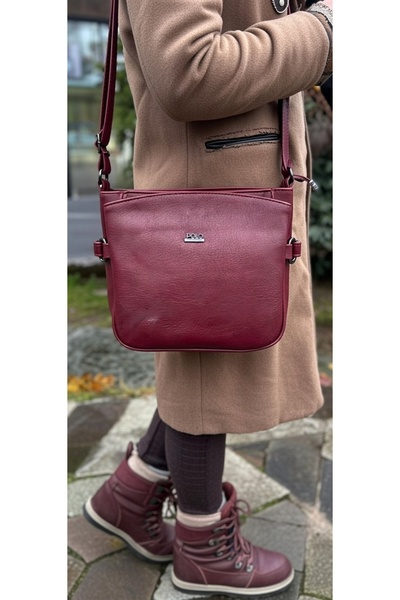 themoiss М'яка шкіра Mngo модель бордовий колір жіноча ручна та плечова сумка