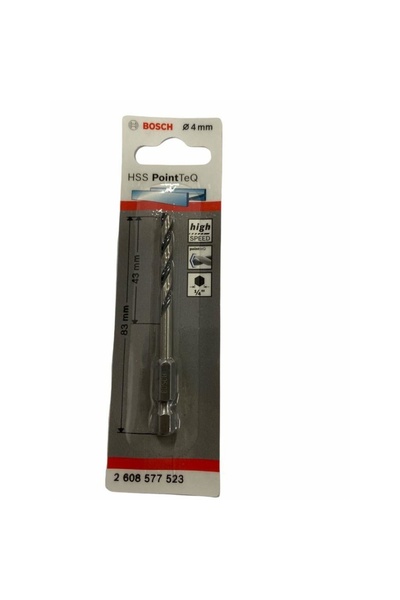 Bosch Point TeQ Altıgen Şaftlı Hss Matkap Ucu 4 mm