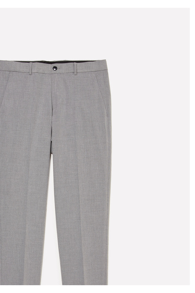 Sisley Pantaloni chino pentru bărbați, gri deschis, amestec de viscoză, cu de...