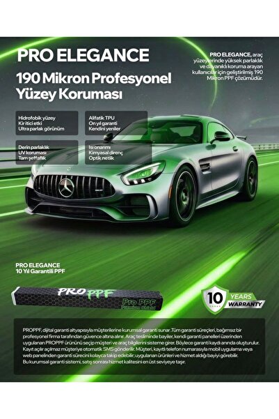PROPPF 152 CM X 15 METRE (PRO PPF) - 3 YIL GARANTİLİ 190 MİKRON PU -UYGULAMA ...