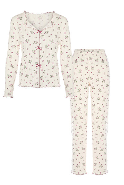 koza iç giyim Valentine's Day Themed Women's Cotton Crisp Floral Patterned Ba...