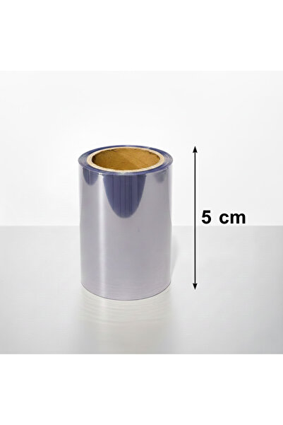 ADENRA Şeffaf Desensiz Pasta Yan Dekor Jelatin Krema Tutucu 5 CM 25 Metre