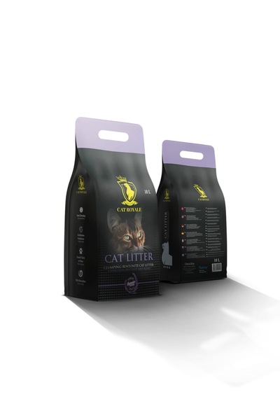 Cat Litter رمل قطط متكتل "كات رويال برائحة بودرة الاطفال 10لتر