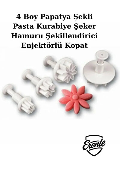 Erenle ticaret Pasta Kurabiye Şeker Hamuru Şekillendirici Enjektörlü Basmalı ...