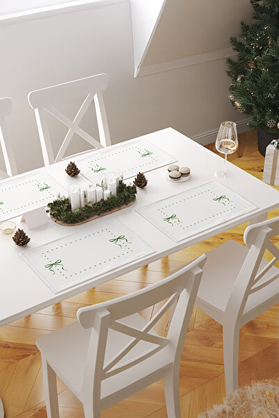 ASDİVA Fiore Bow Patterned 2-Piece American Service Set - Green /White-Jtpm