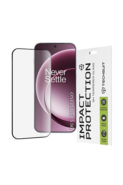 Techsuit - 111D Full Cover / Full Glue Glass - OnePlus 15 - Black