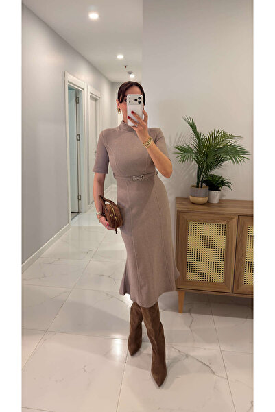 BİRCANÇİL Zr Holla Mink Belted Dress