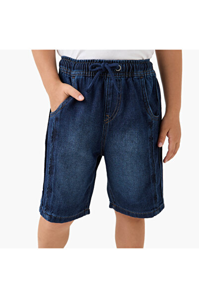 Juniors شورت جينز بإغلاق برباط وجيوب