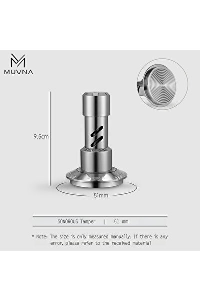 Choice5 Tamper 51mm MUVNA V2 Espresso Tamper, 30lbs pressure Spring-loaded Co...